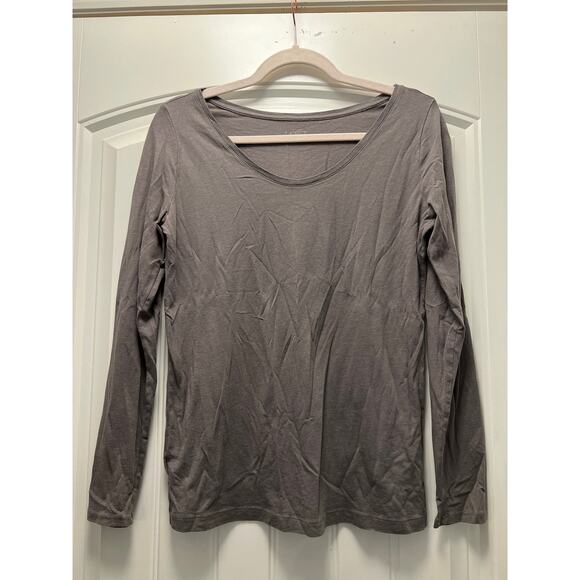 Ann Taylor Loft Women’s Long Sleeve Soft Scoop Neck Pullover Top Size M Gray - Picture 1 of 3